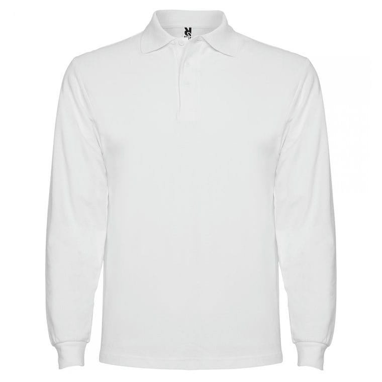 Tricou polo pentru bărbați ESTRELLA L/S ALB