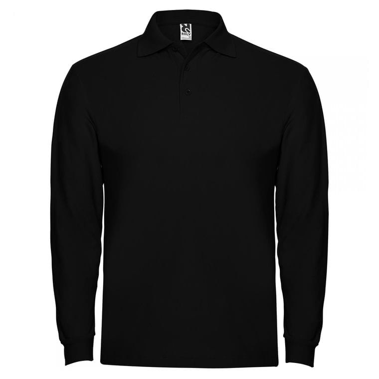 Tricou polo pentru bărbați ESTRELLA L/S NEGRU