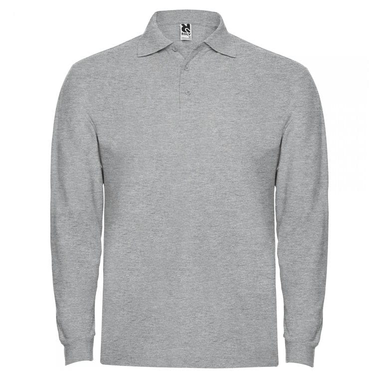 Tricou polo pentru bărbați ESTRELLA L/S GRI MELANJ