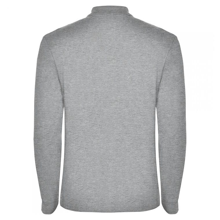 Tricou polo pentru bărbați ESTRELLA L/S GRI MELANJ 3XL