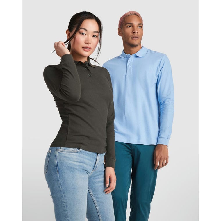 Tricou polo pentru bărbați ESTRELLA L/S ALBASTRU ROYAL XXL