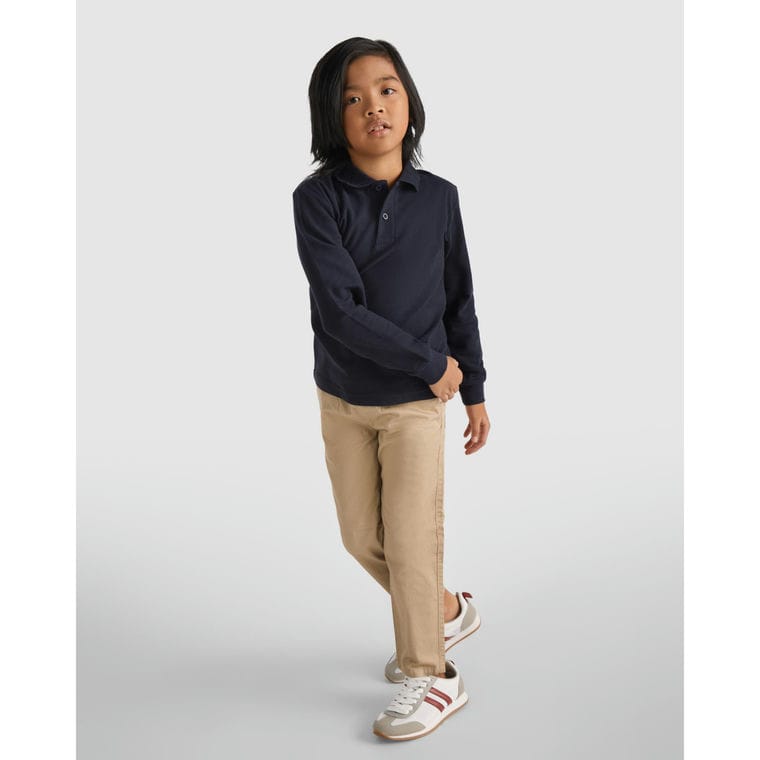 Tricou polo pentru bărbați ESTRELLA L/S ALBASTRU ROYAL XXL