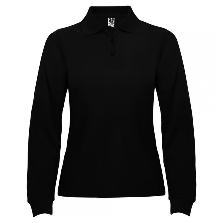 Tricou polo pentru femei ESTRELLA WOMAN L/S NEGRU