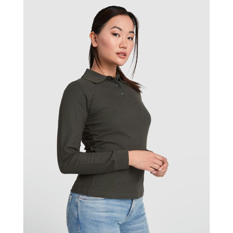 Tricou polo pentru femei ESTRELLA WOMAN L/S GRI MELANJ L