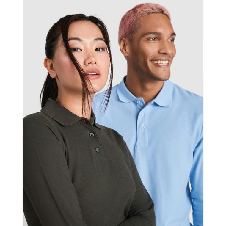 Tricou polo pentru femei ESTRELLA WOMAN L/S TURCOAZ 3XL