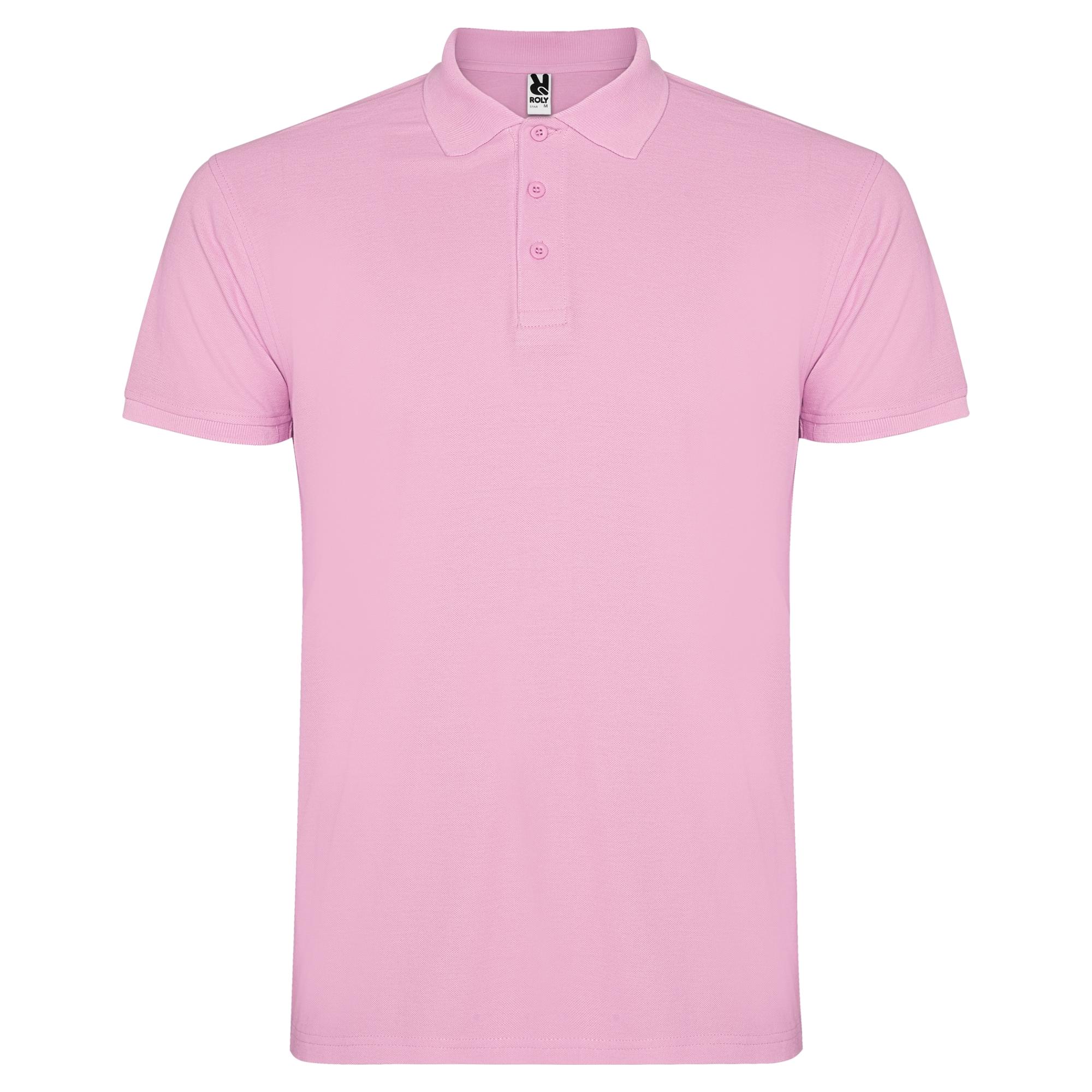 Tricou polo pentru bărbați STAR ROZ DESCHIS