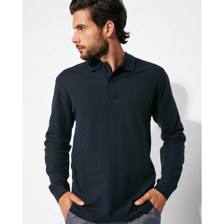 TRICOU POLO Unisex ROVER L/S ALB 3XL
