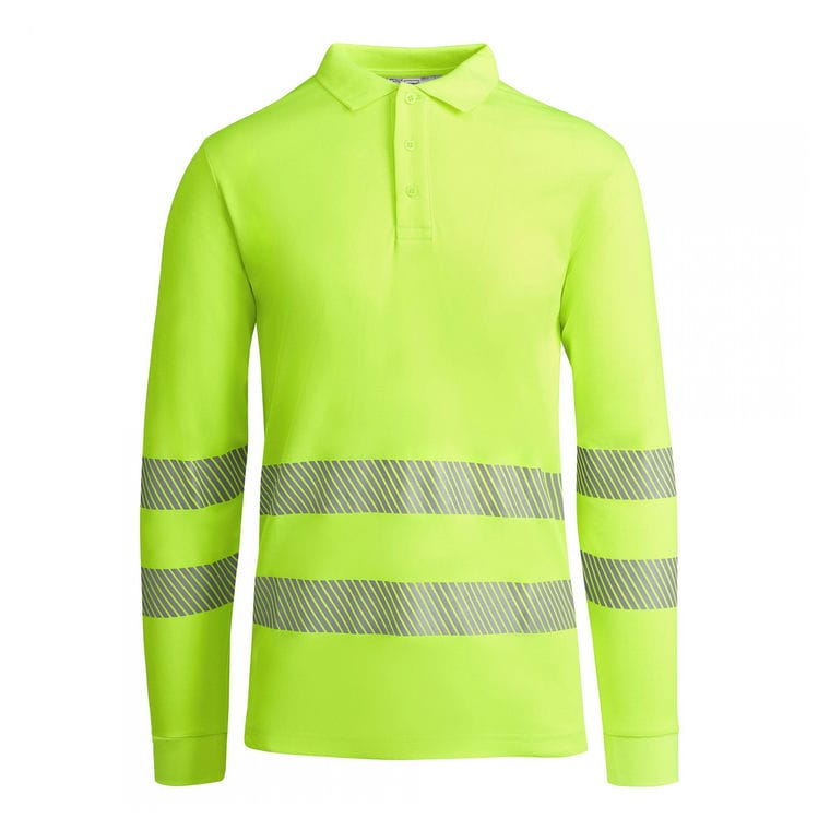 Tricou polo pentru bărbați ATRIO LS GALBEN FLUORESCENT
