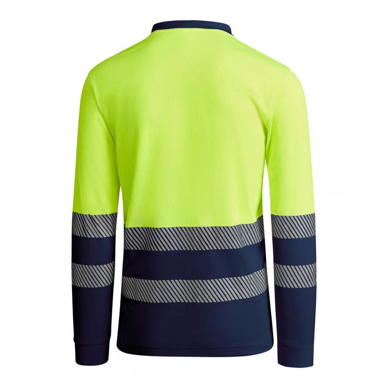 Tricou polo pentru bărbați ATRIO LS BLEUMARIN / GALBEN S