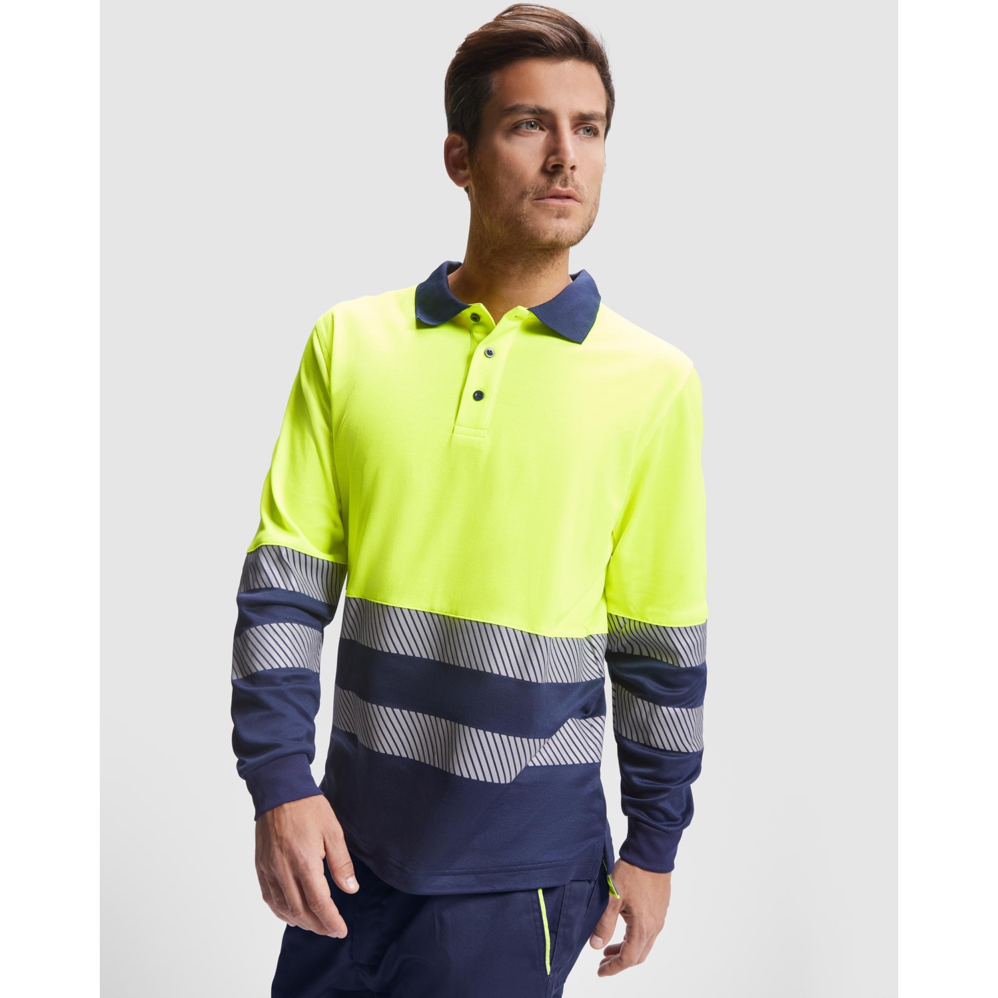 Tricou polo pentru bărbați ATRIO LS PORTOCALIU FLUORESCENT S
