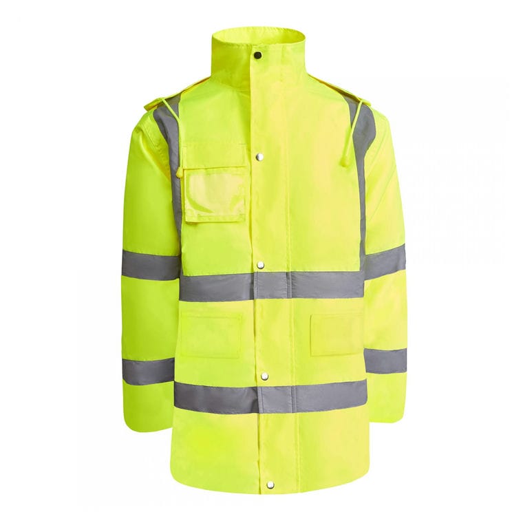 Geacă parka pentru bărbați MERAK GALBEN FLUORESCENT