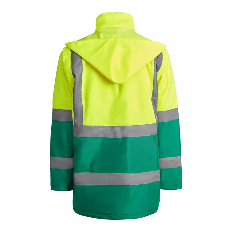 Geacă parka pentru bărbați MERAK VERDE GRADINA / GALBEN S