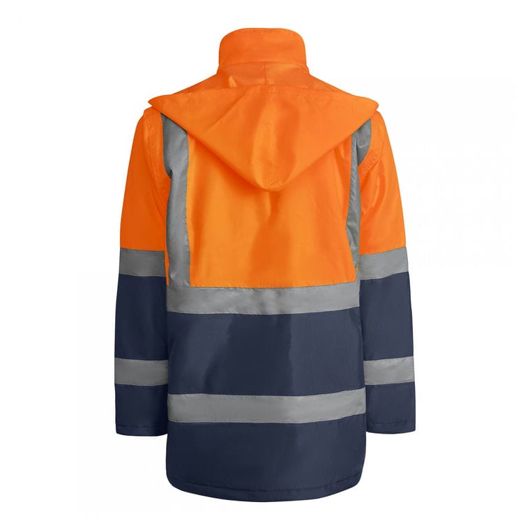 Geacă parka pentru bărbați MERAK BLEUMARIN / PORTOCALIU S