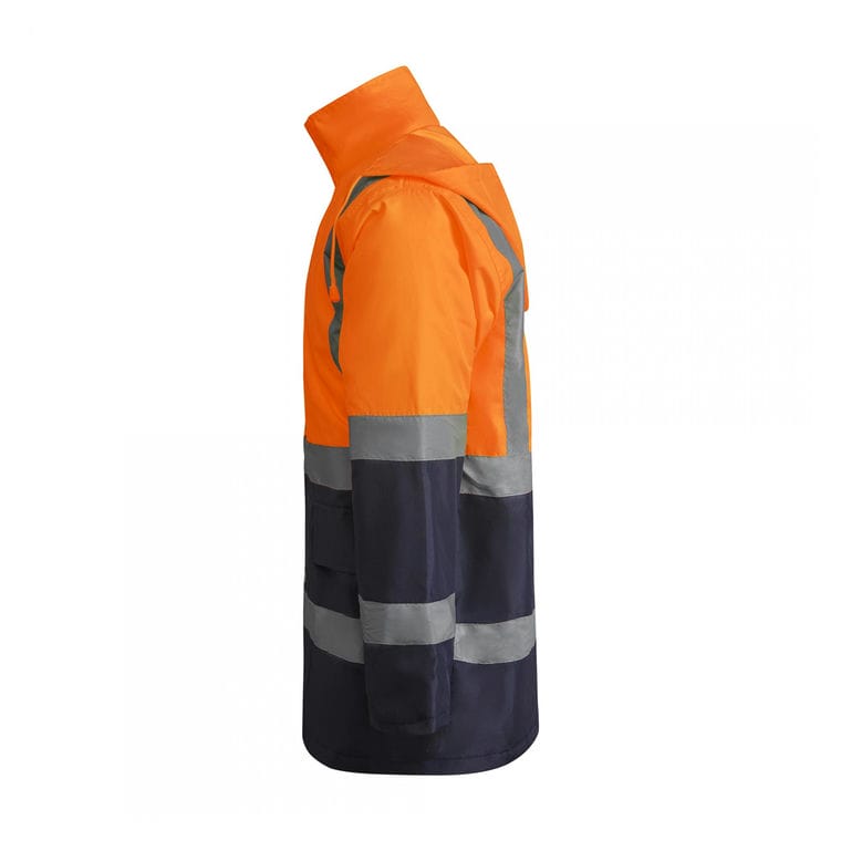 Geacă parka pentru bărbați MERAK BLEUMARIN / PORTOCALIU S
