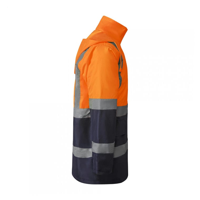 Geacă parka pentru bărbați MERAK BLEUMARIN / PORTOCALIU S