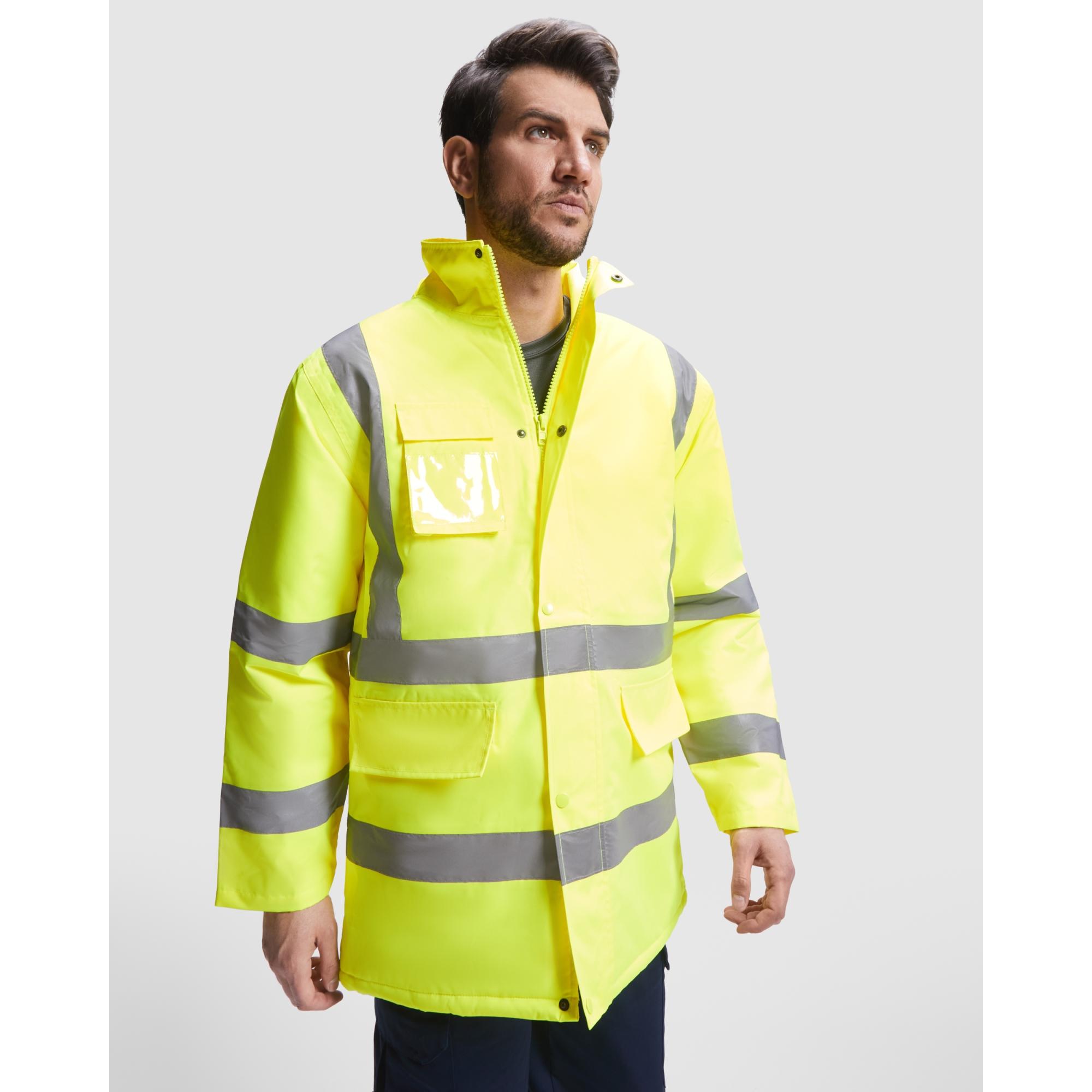Geacă parka pentru bărbați MERAK GALBEN FLUORESCENT L