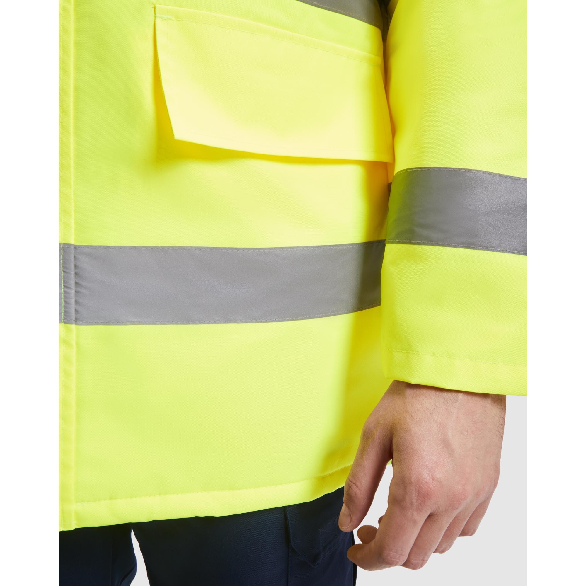 Geacă parka pentru bărbați MERAK GALBEN FLUORESCENT L