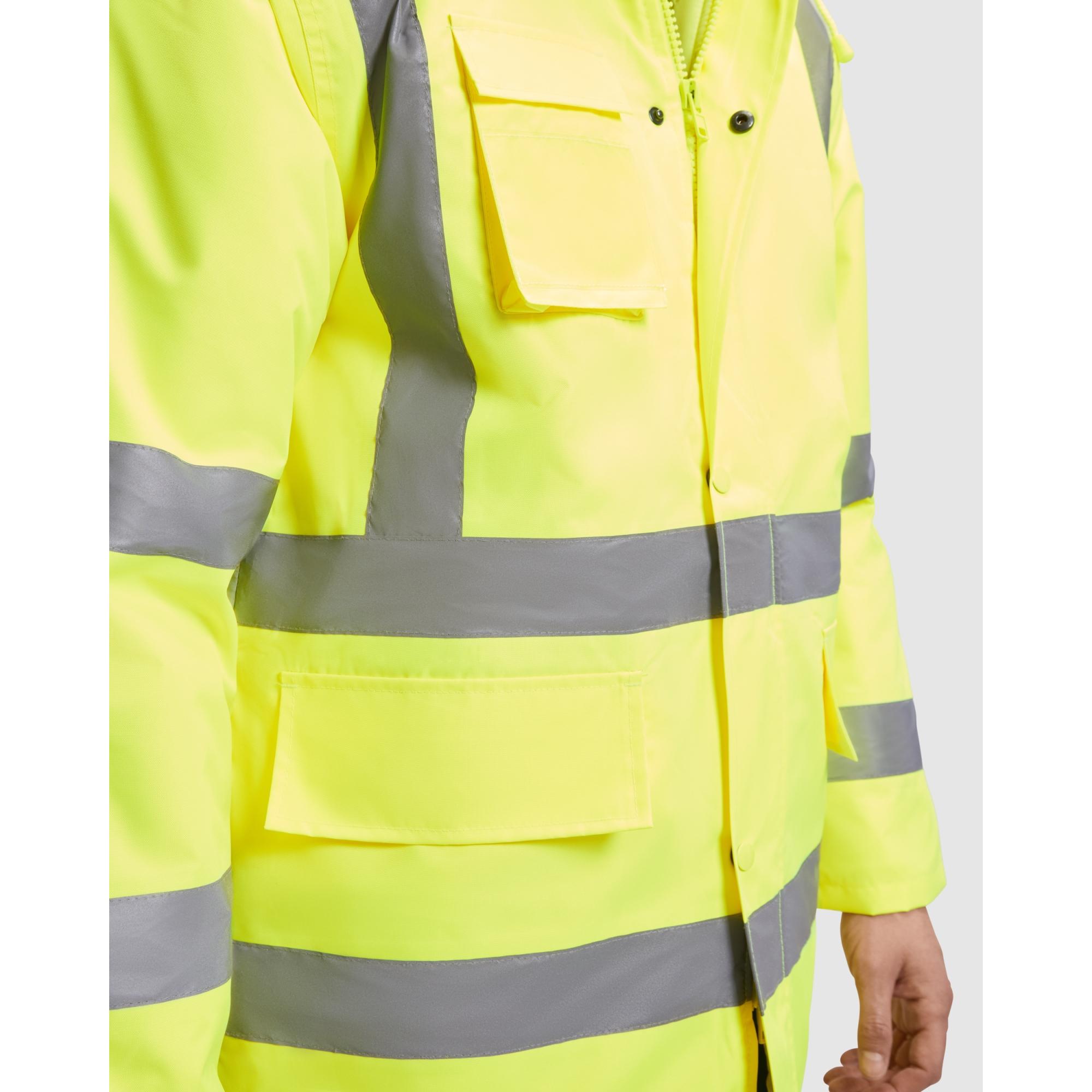 Geacă parka pentru bărbați MERAK GALBEN FLUORESCENT L