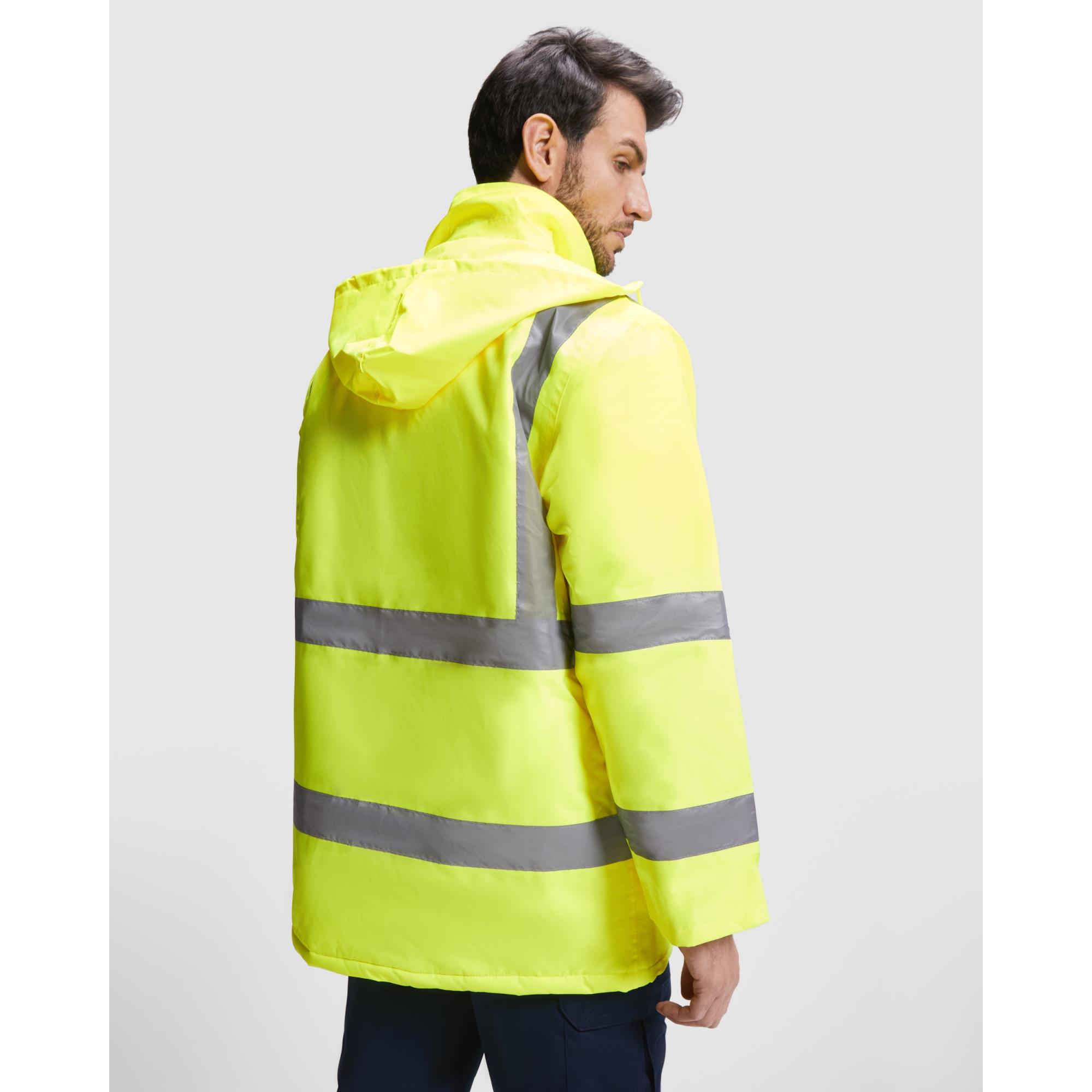 Geacă parka pentru bărbați MERAK GALBEN FLUORESCENT L