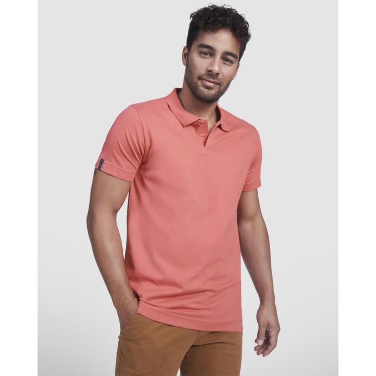 Tricou polo pentru bărbați TYLER ROSU CRIZANTEMA 3XL