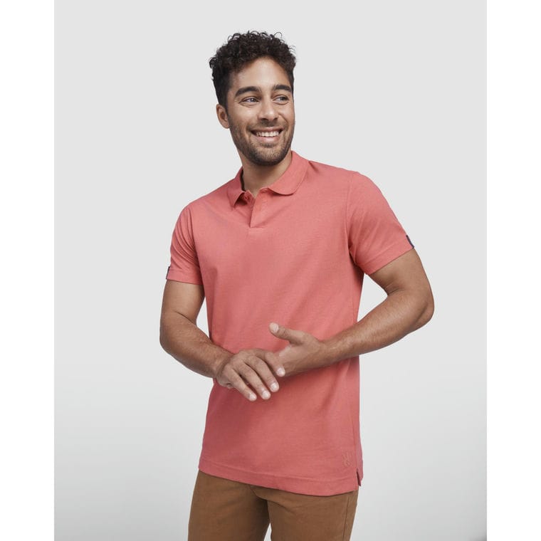 Tricou polo pentru bărbați TYLER ROSU CRIZANTEMA 3XL