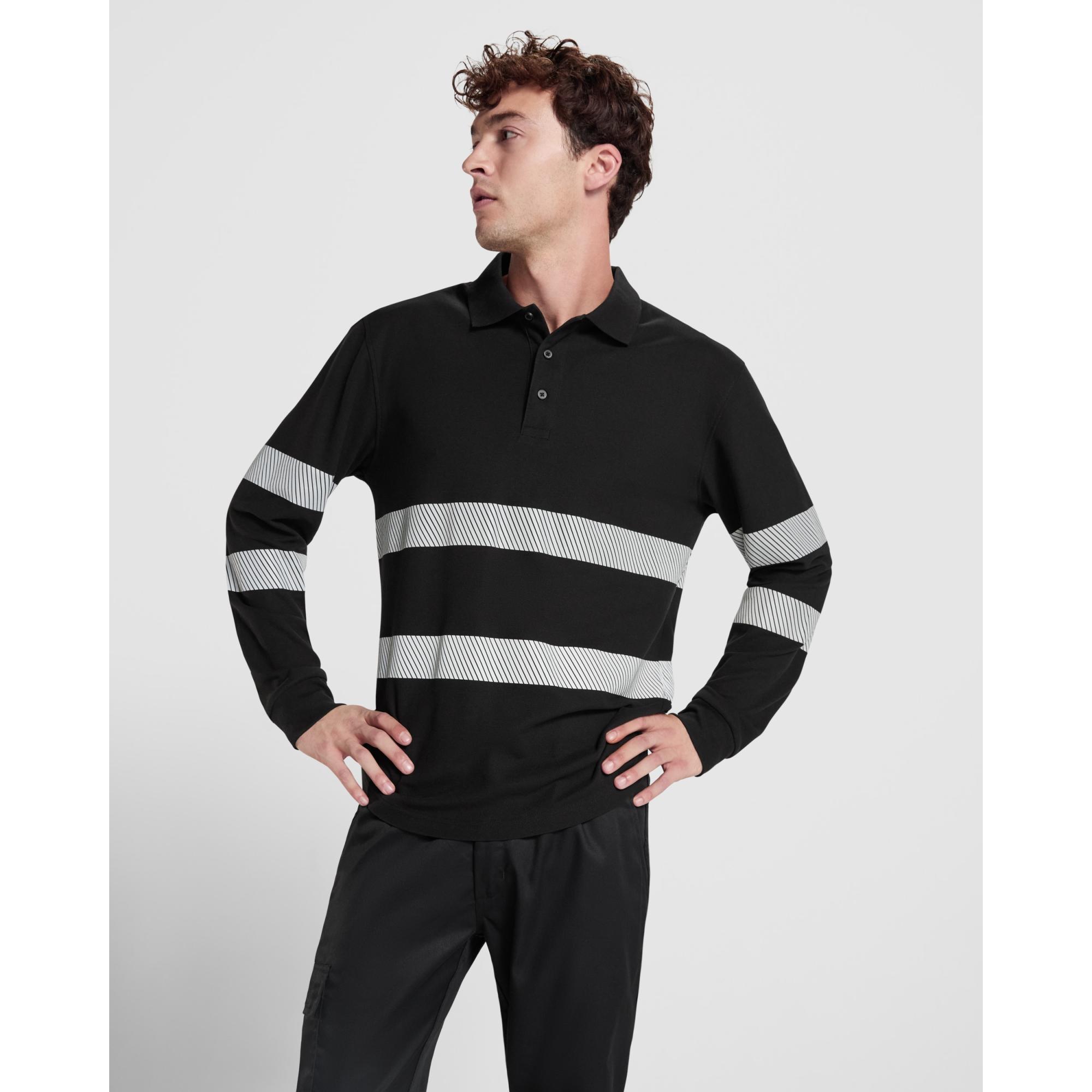 Tricou polo Unisex Foran L/S NEGRU XS
