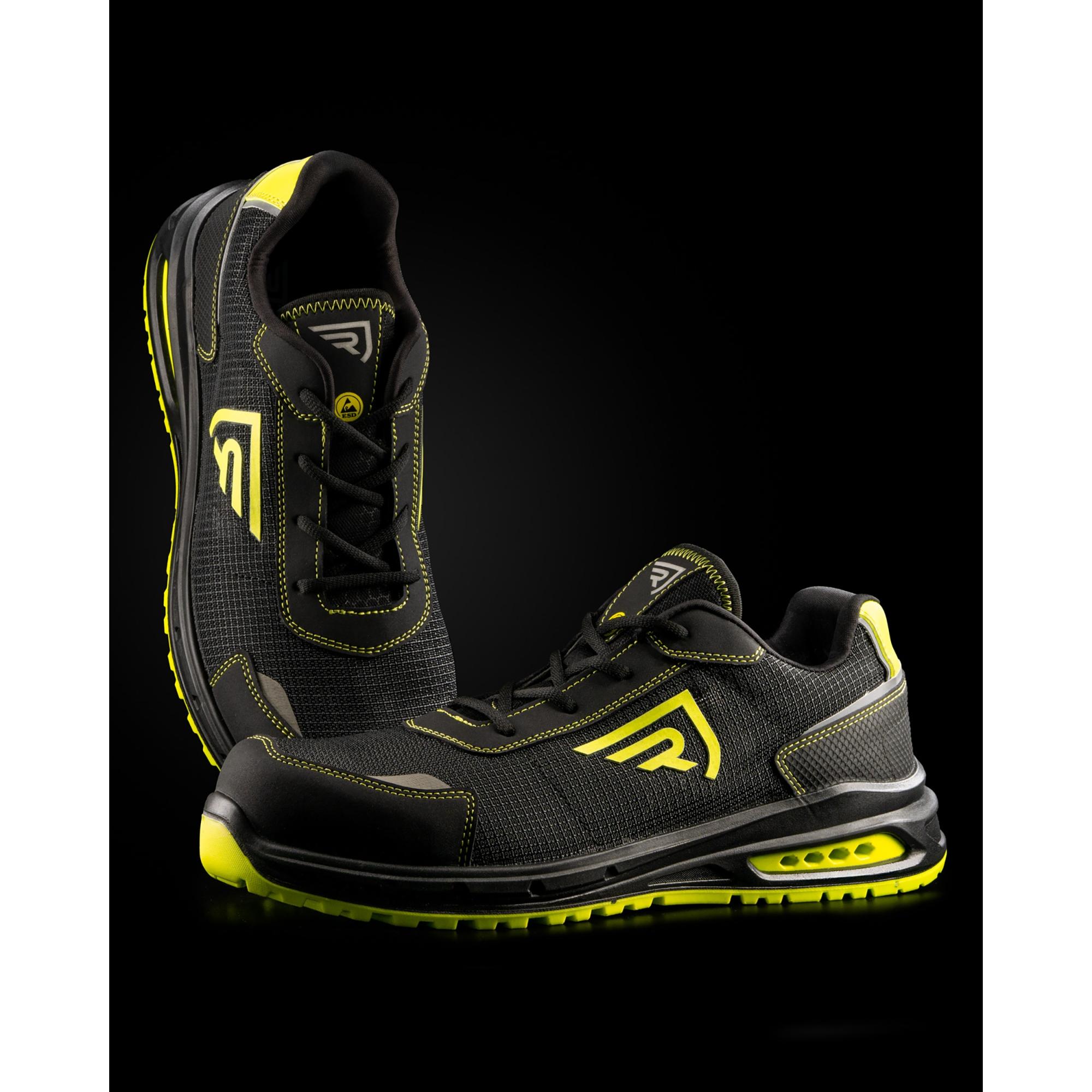 Pantofi Lucru Unisex Beryl NEGRU GALBEN FLUORESCENT 39