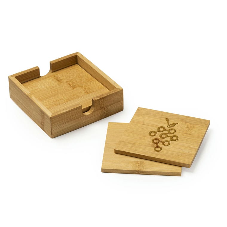 Set de 4 suporturi de pahare ALGOR NATURAL