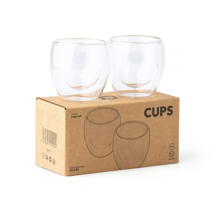 Set de 2 pahare Capsul ALB