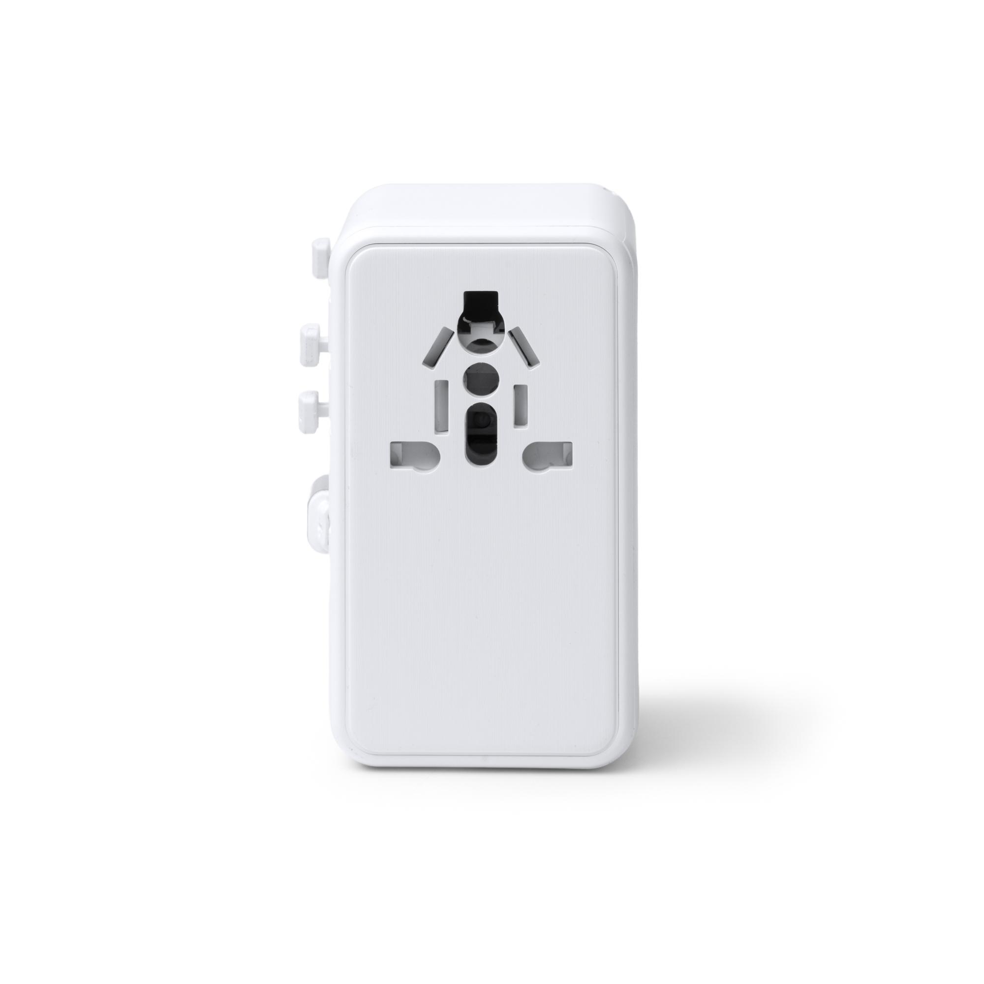 Adaptor călătorie Nexar ALB Marime universala