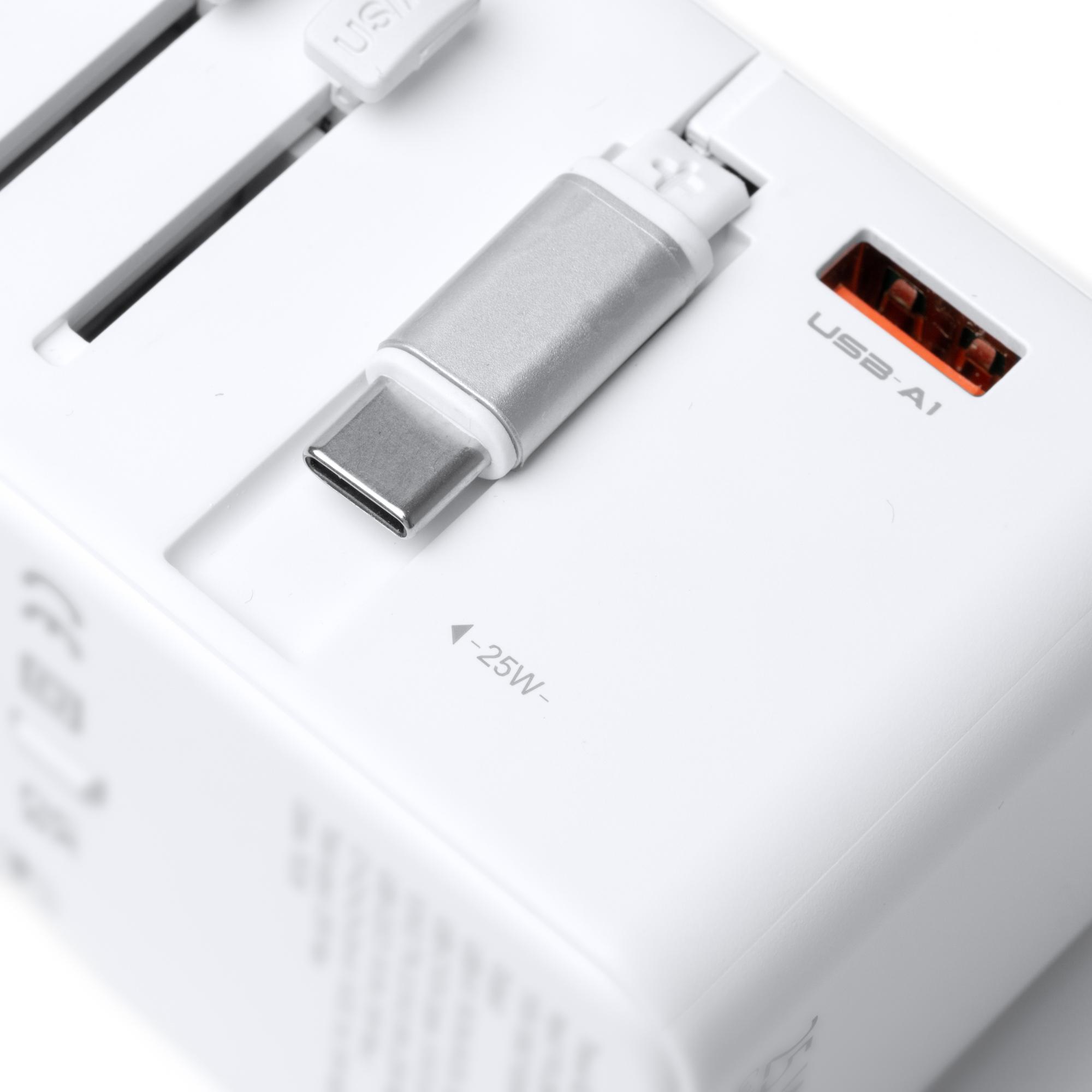 Adaptor călătorie Nexar ALB Marime universala