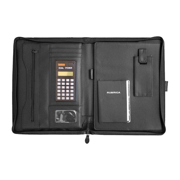 Mapă de lux cu fermoar Delta Nero