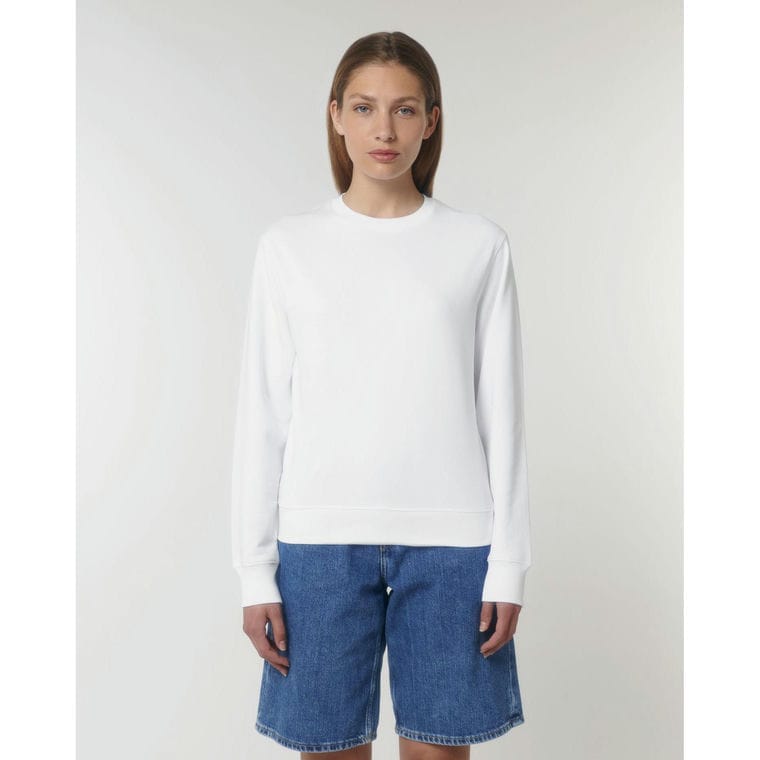 Bluză cu guler rotund Unisex Matcher White M