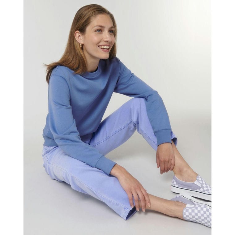 Bluză cu guler rotund Unisex Matcher Bright Blue 2XS