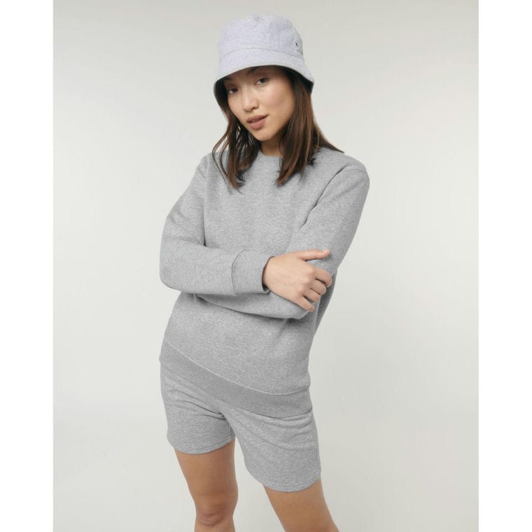 Bluză cu guler rotund Unisex Matcher Heather Grey 3XL
