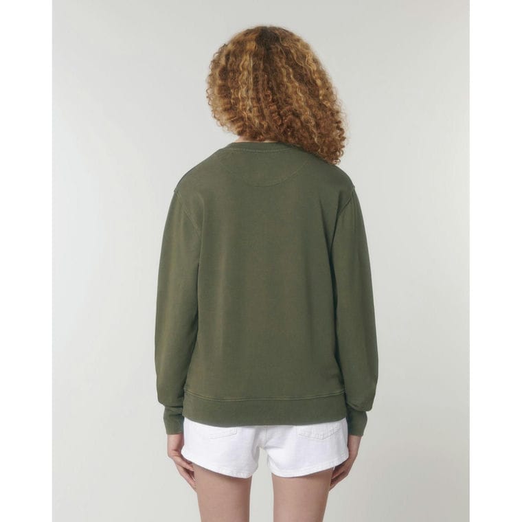 Bluză cu guler rotund Unisex Matcher Vintage G. Dyed Khaki M