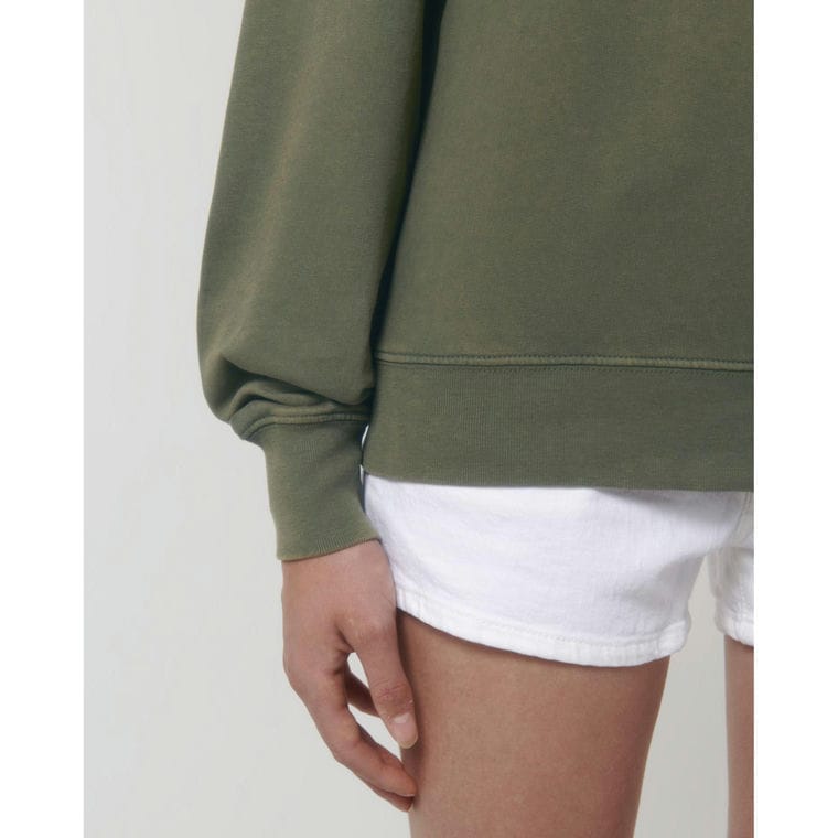 Bluză cu guler rotund Unisex Matcher Vintage G. Dyed Khaki M