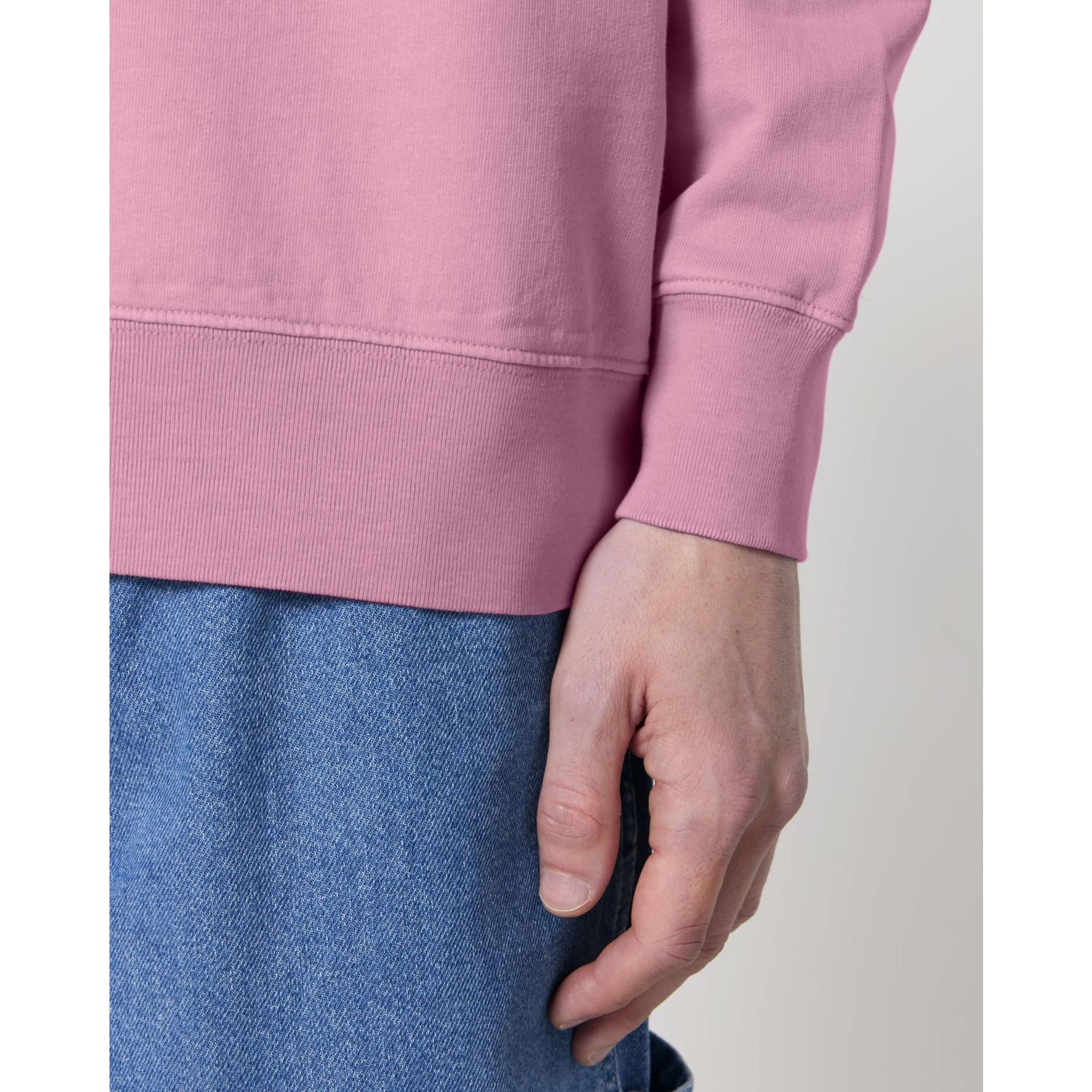 Bluză cu guler rotund Unisex Matcher Vintage G. Dyed Bubble Pink 3XL