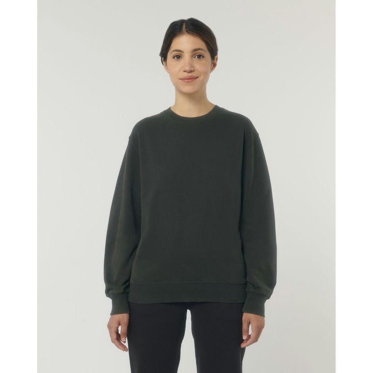 Bluză cu guler rotund Unisex Matcher Vintage G. Dyed Black Rock L