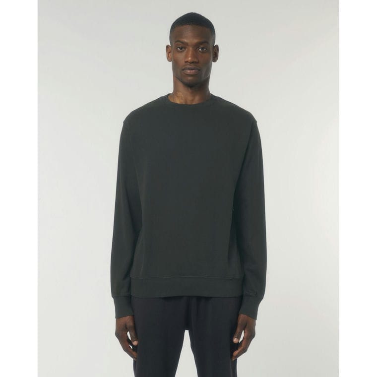 Bluză cu guler rotund Unisex Matcher Vintage G. Dyed Black Rock L