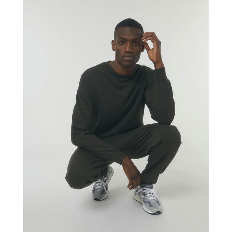 Bluză cu guler rotund Unisex Matcher Vintage G. Dyed Black Rock L