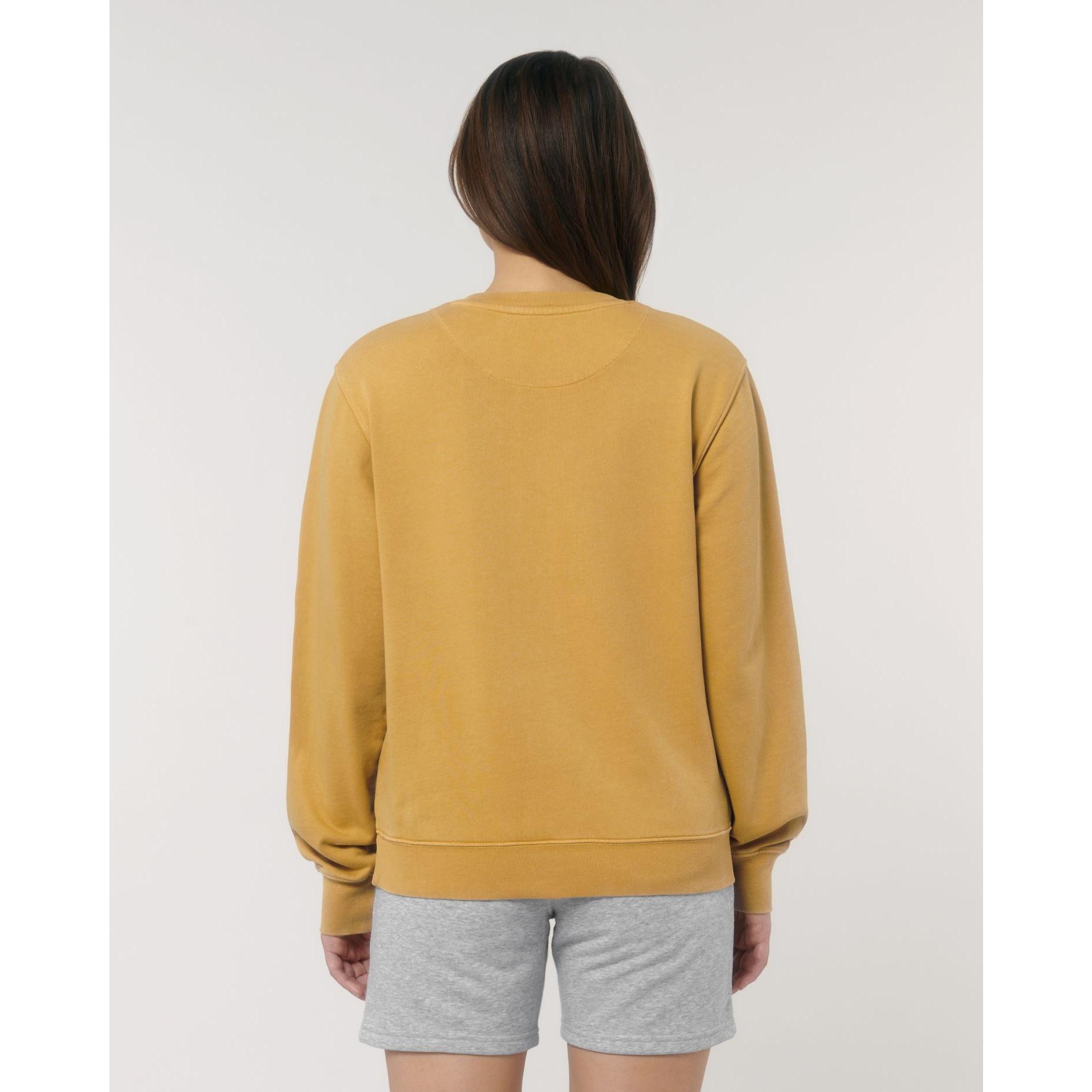 Bluză cu guler rotund Unisex Matcher Vintage G. Dyed Gold Ochre 3XL