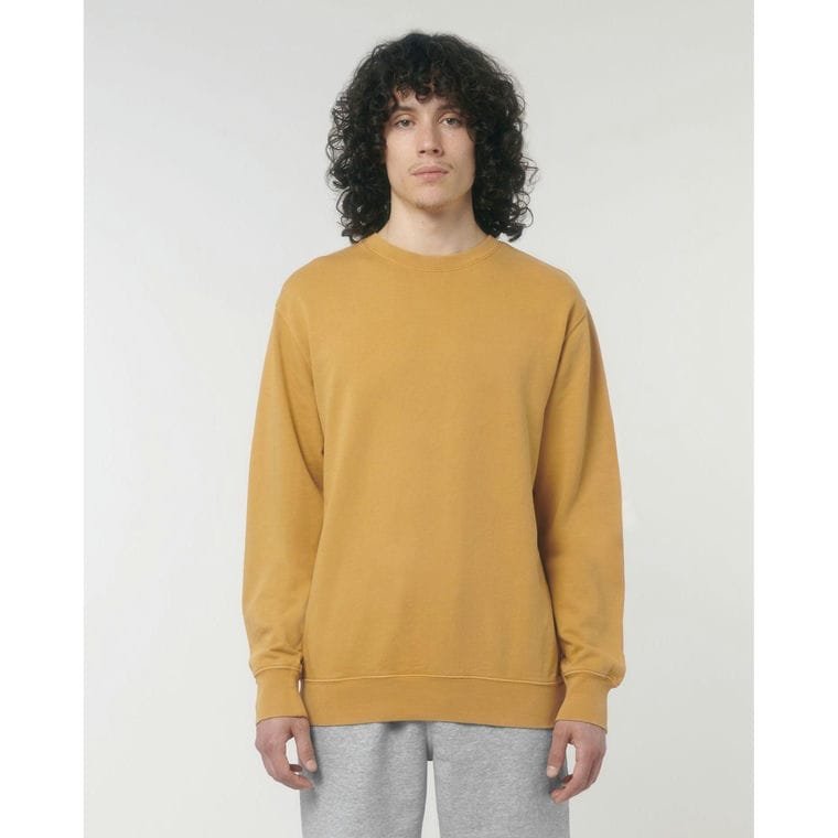 Bluză cu guler rotund Unisex Matcher Vintage G. Dyed Gold Ochre XL