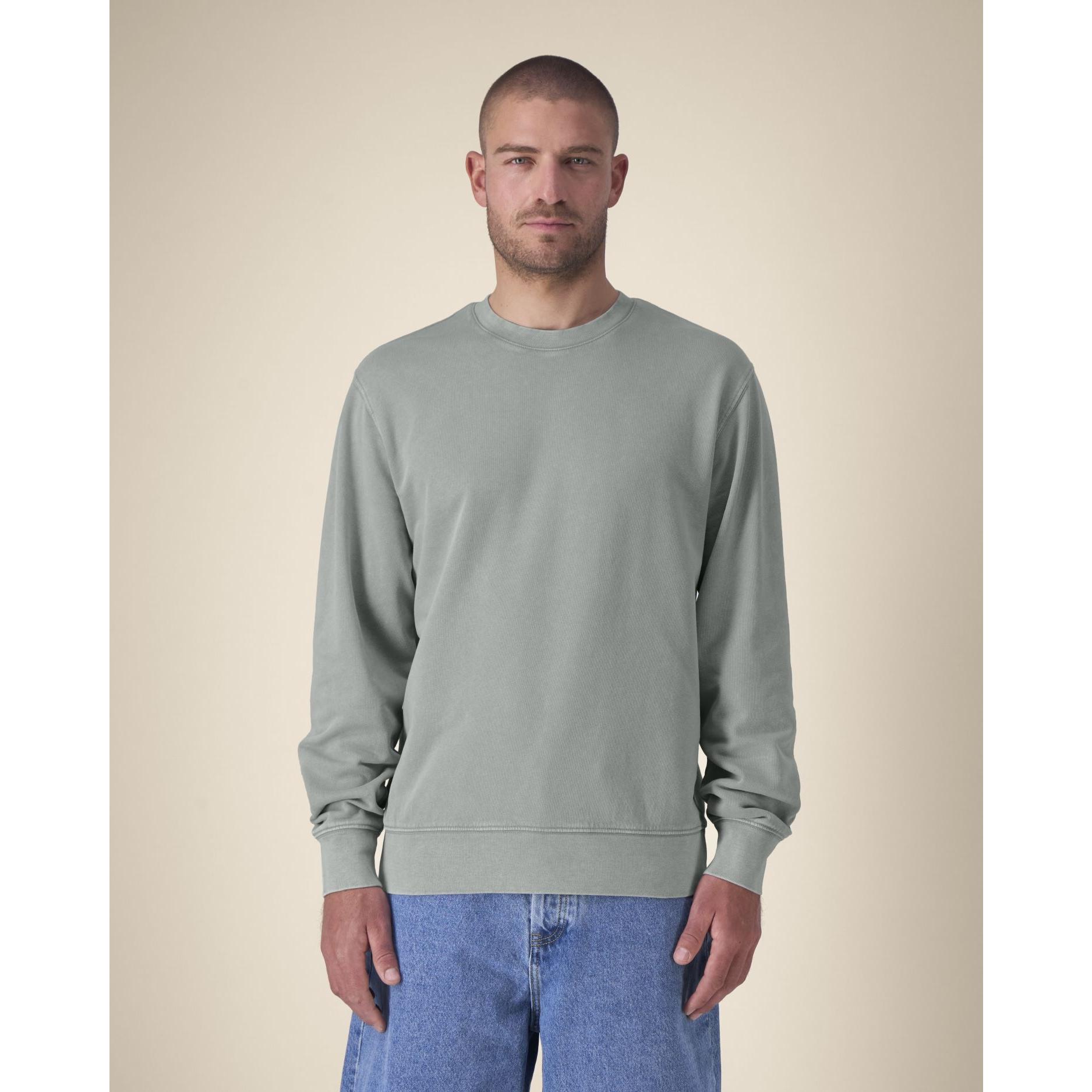 Bluză cu guler rotund Unisex Matcher Vintage G. Dyed Misty Grey 2XS