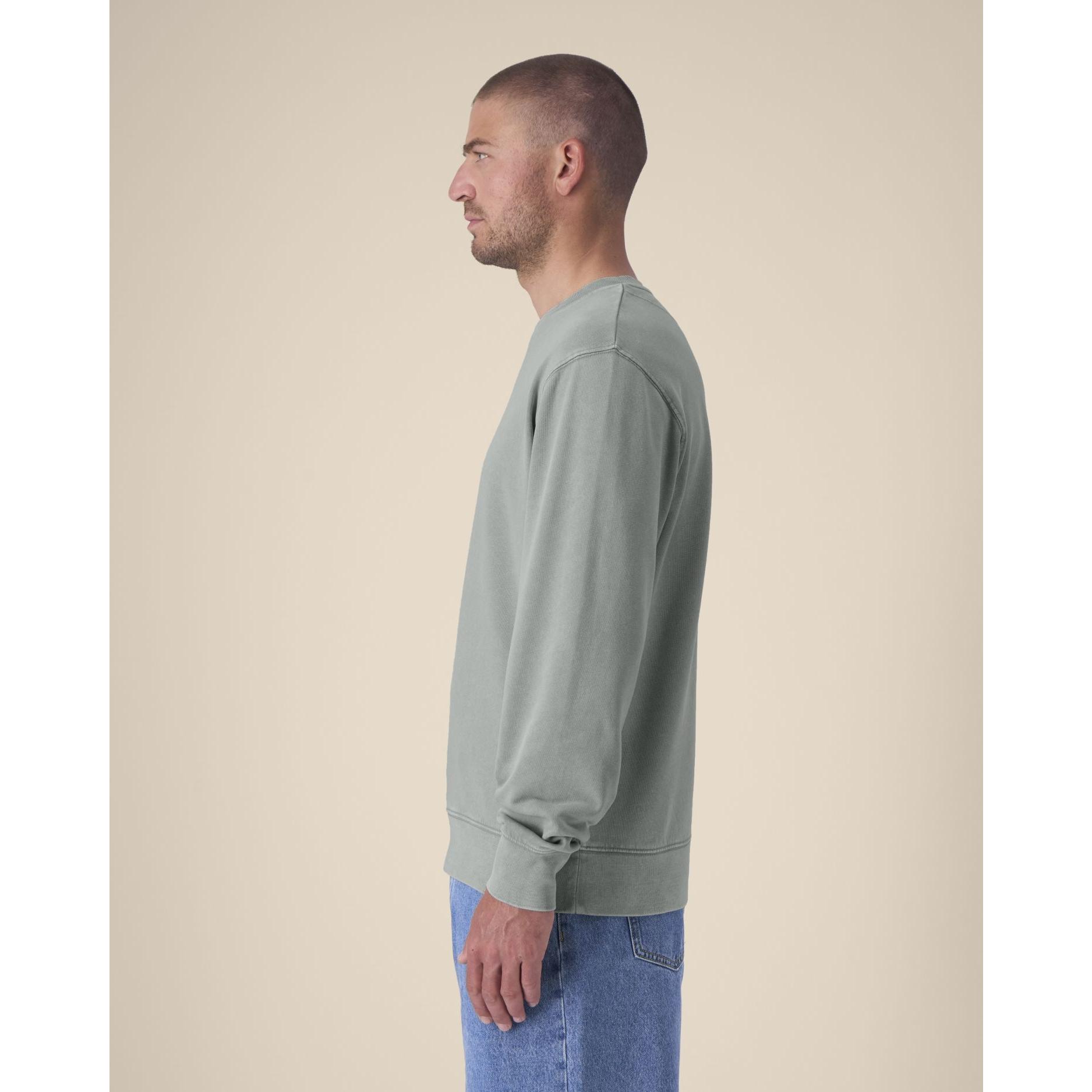 Bluză cu guler rotund Unisex Matcher Vintage G. Dyed Misty Grey 2XS