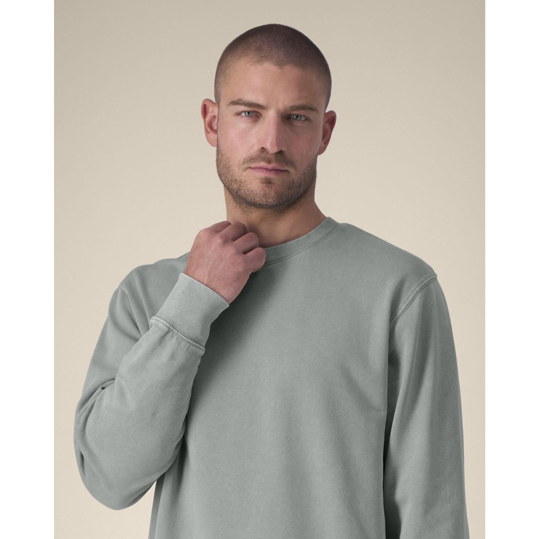 Bluză cu guler rotund Unisex Matcher Vintage G. Dyed Misty Grey 2XS