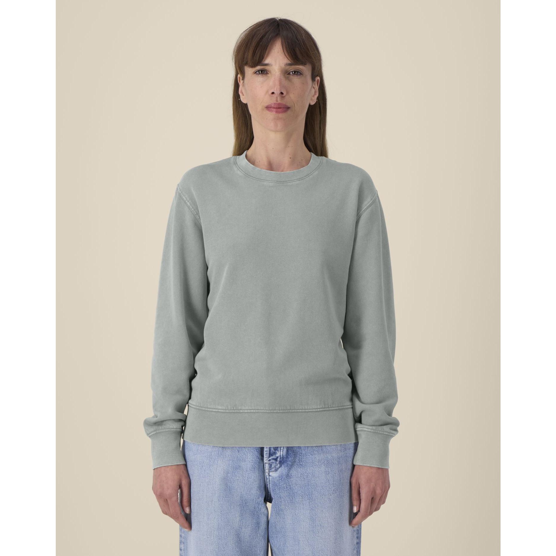 Bluză cu guler rotund Unisex Matcher Vintage G. Dyed Misty Grey 2XS
