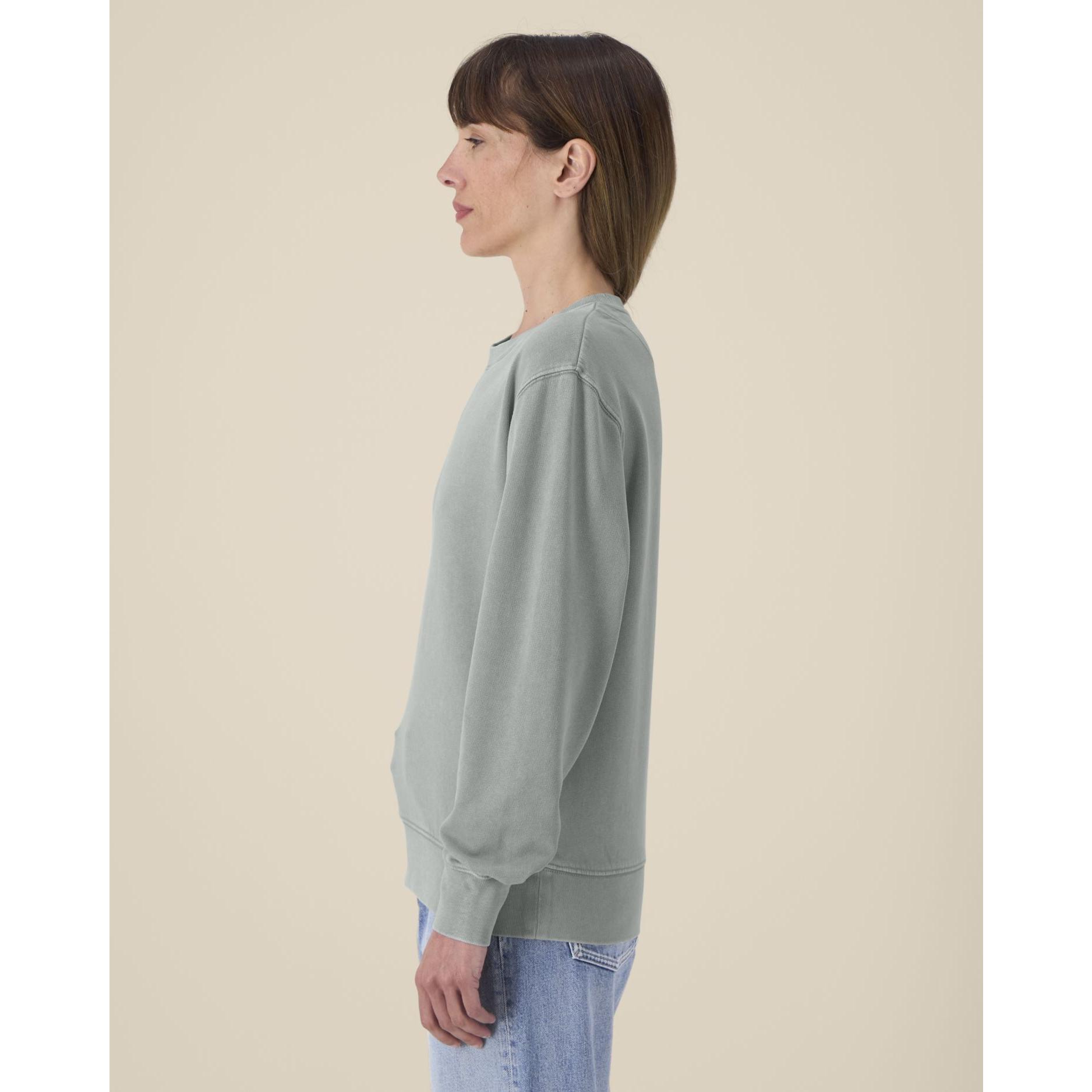 Bluză cu guler rotund Unisex Matcher Vintage G. Dyed Misty Grey 2XS