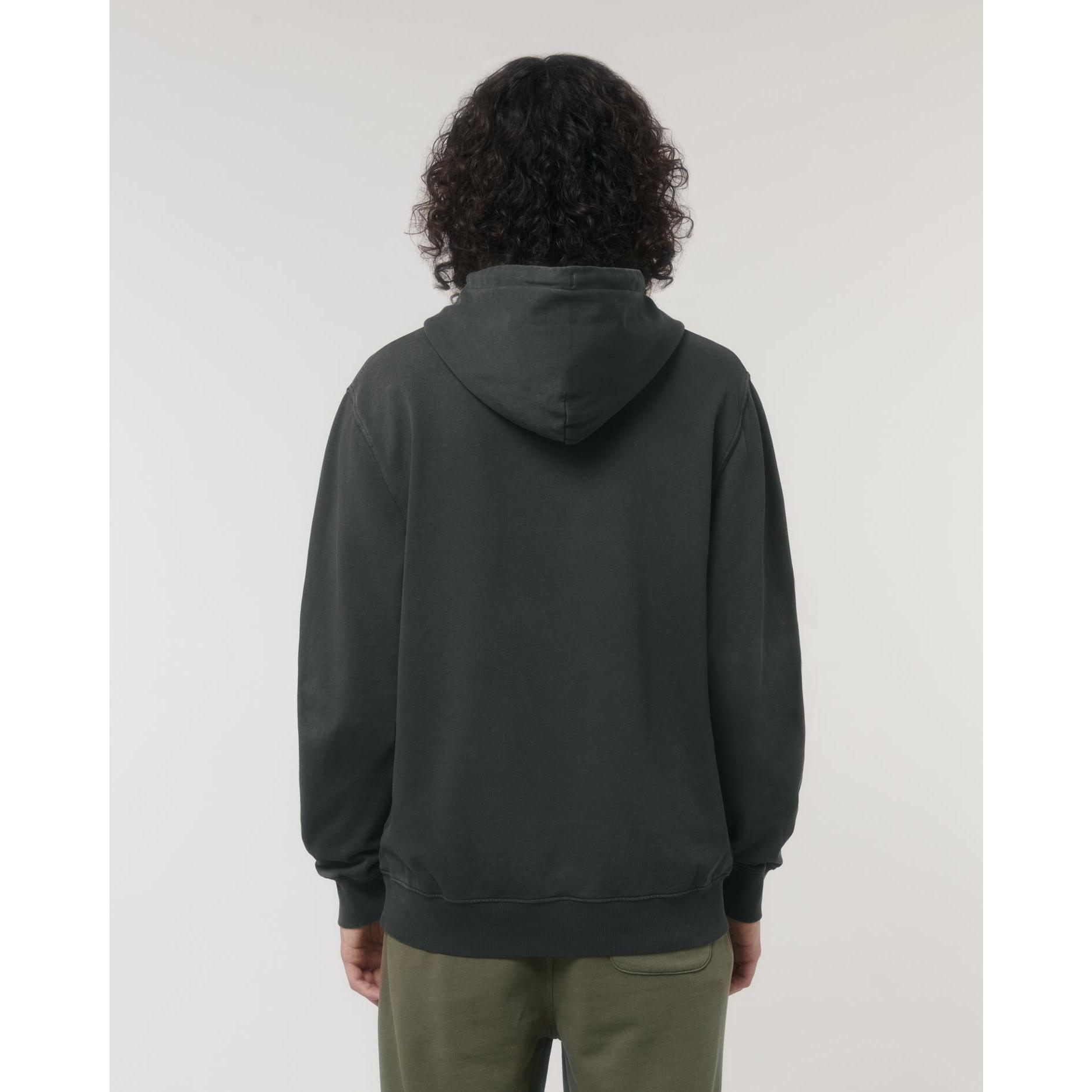 Hanorac cu glugă Unisex Archer Vintage G. Dyed Black Rock 2XS