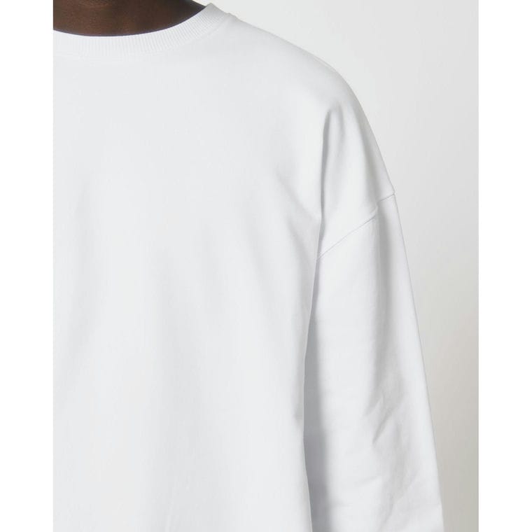 Bluză cu guler rotund Unisex Ledger Dry White L